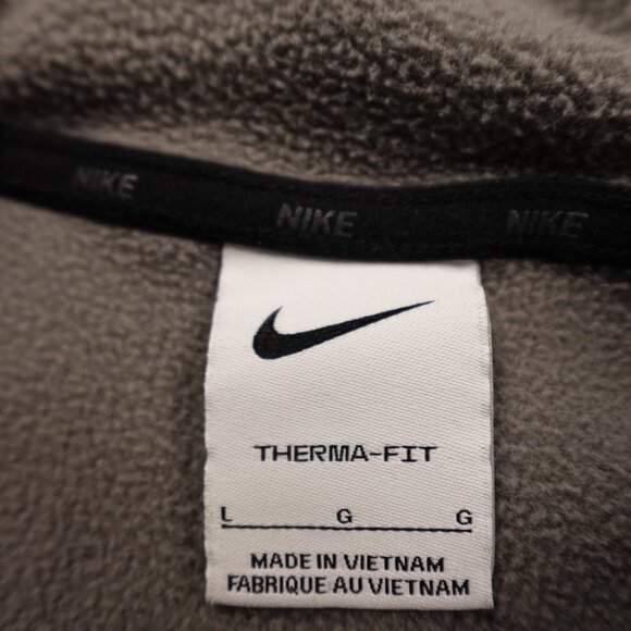 Nike Therma-Fit Full Zip Hoodie Men’s Large Gray Fleece-Lined Training Jacket - Picture 3 of 11